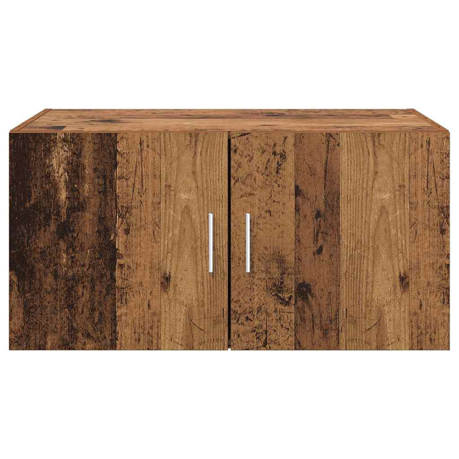 Wandkast Wandgemonteerd met de deur Oud hout 80 x 42.5 x 40 cm Bewerkt hout