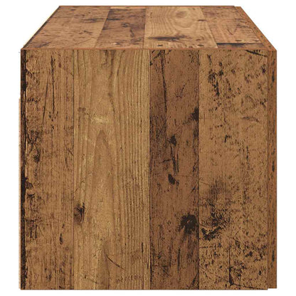 Wandkast Wandgemonteerd met de deur Oud hout 80 x 42.5 x 40 cm Bewerkt hout