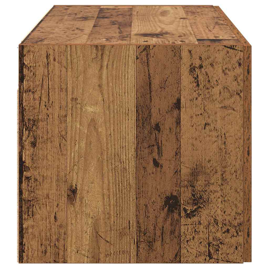 Wandkast Wandgemonteerd met de deur Oud hout 80 x 42.5 x 40 cm Bewerkt hout