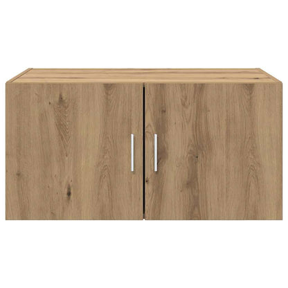 Wandkast artisanaal eikenkleurig 80 x 42.5 x 40 cm Bewerkt hout