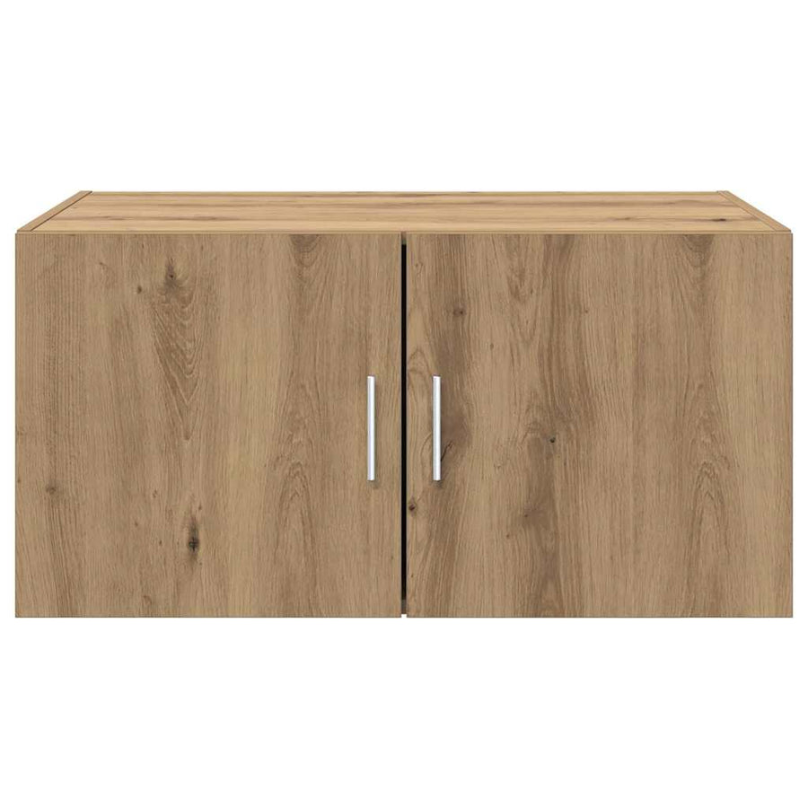 Wandkast artisanaal eikenkleurig 80 x 42.5 x 40 cm Bewerkt hout