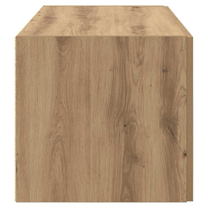 Wandkast artisanaal eikenkleurig 80 x 42.5 x 40 cm Bewerkt hout