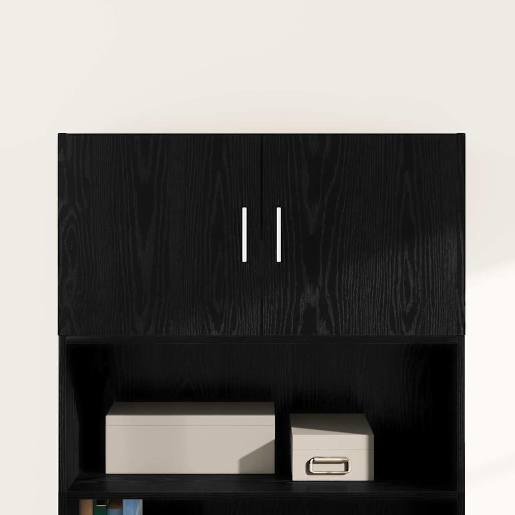 Wandkast Zwart eiken 80 x 42.5 x 40 cm Bewerkt hout