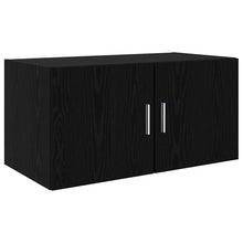 Wandkast Zwart eiken 80 x 42.5 x 40 cm Bewerkt hout