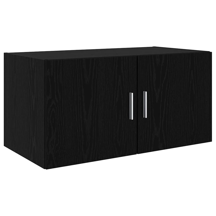 Wandkast Zwart eiken 80 x 42.5 x 40 cm Bewerkt hout