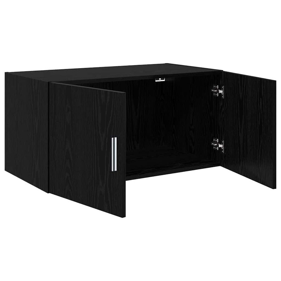 Wandkast Zwart eiken 80 x 42.5 x 40 cm Bewerkt hout