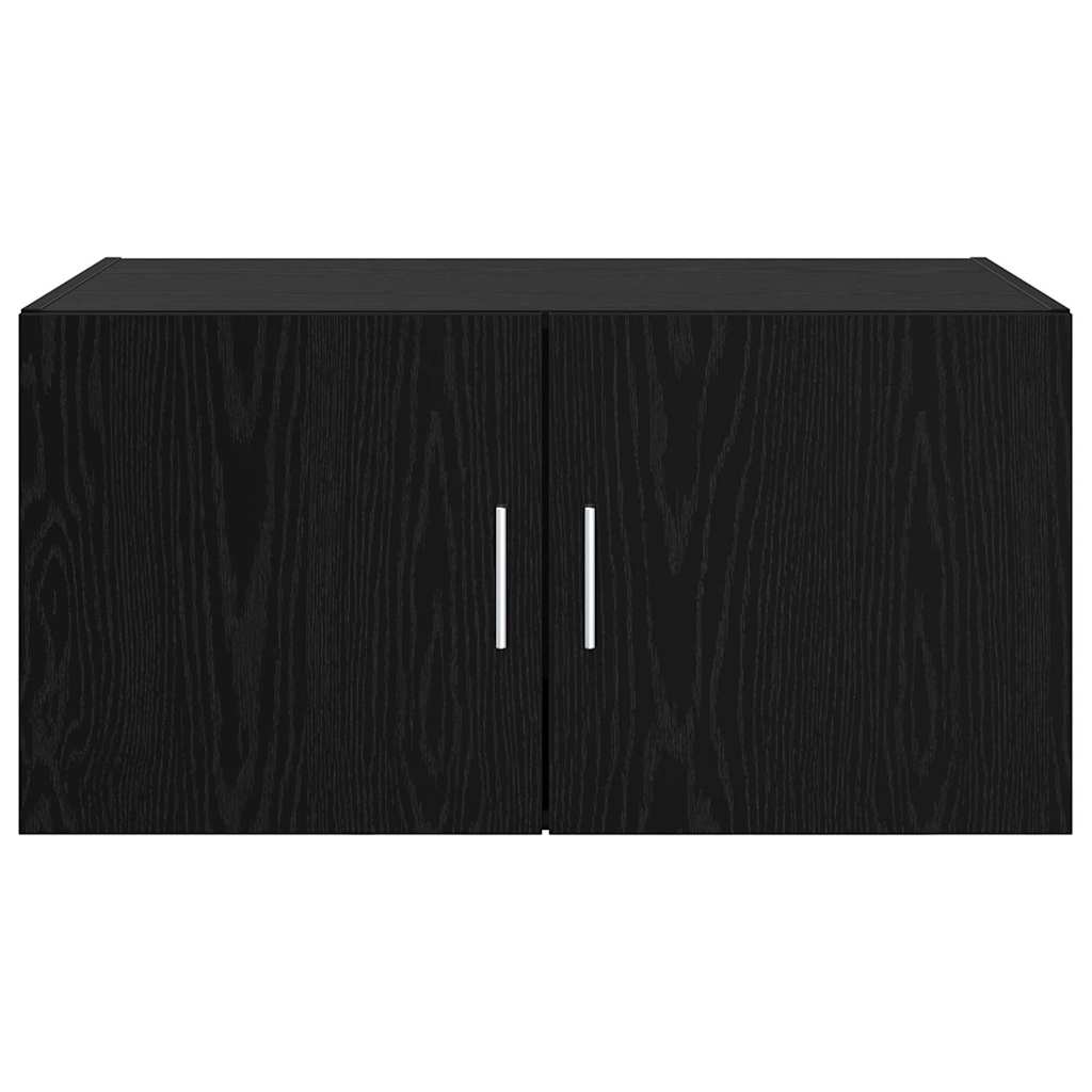Wandkast Zwart eiken 80 x 42.5 x 40 cm Bewerkt hout