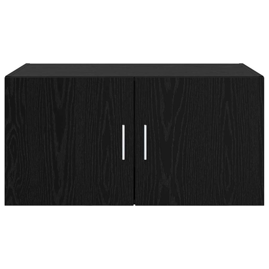 Wandkast Zwart eiken 80 x 42.5 x 40 cm Bewerkt hout