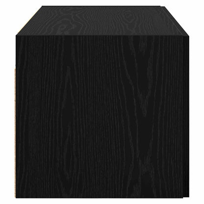 Wandkast Zwart eiken 80 x 42.5 x 40 cm Bewerkt hout