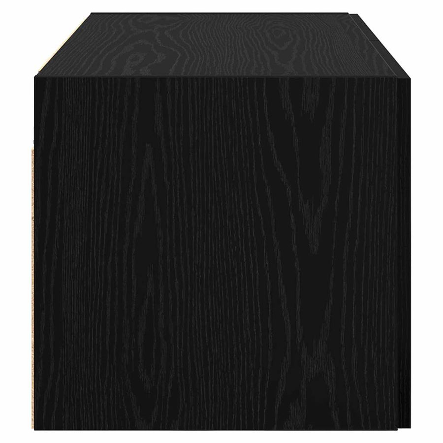 Wandkast Zwart eiken 80 x 42.5 x 40 cm Bewerkt hout