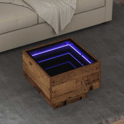 Bijzettafel Oud hout 40 x 40 x 30 cm Bewerkt hout