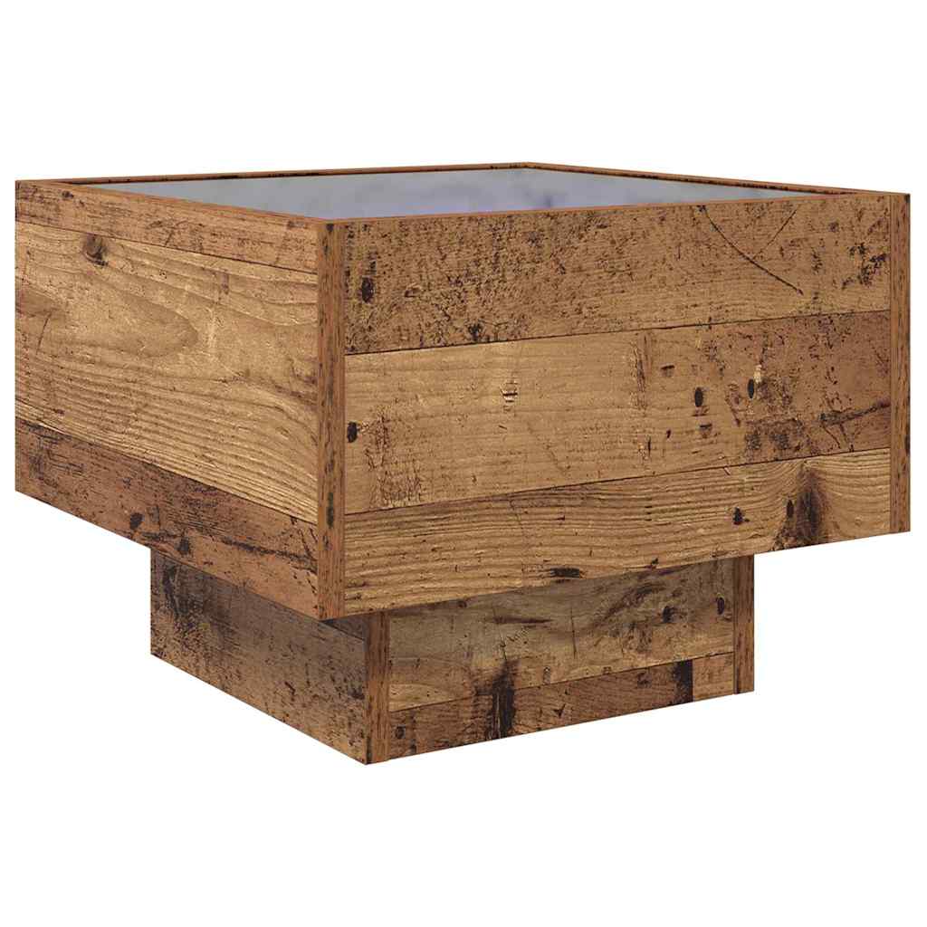 Bijzettafel Oud hout 40 x 40 x 30 cm Bewerkt hout