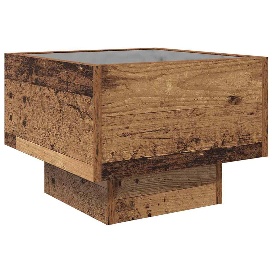 Bijzettafel Oud hout 40 x 40 x 30 cm Bewerkt hout