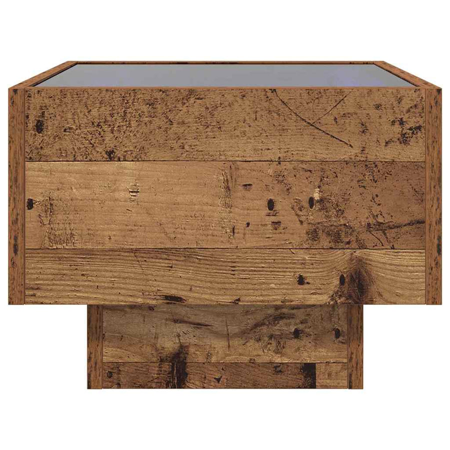 Bijzettafel Oud hout 40 x 40 x 30 cm Bewerkt hout