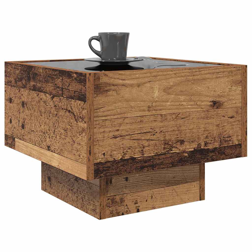 Bijzettafel Oud hout 40 x 40 x 30 cm Bewerkt hout