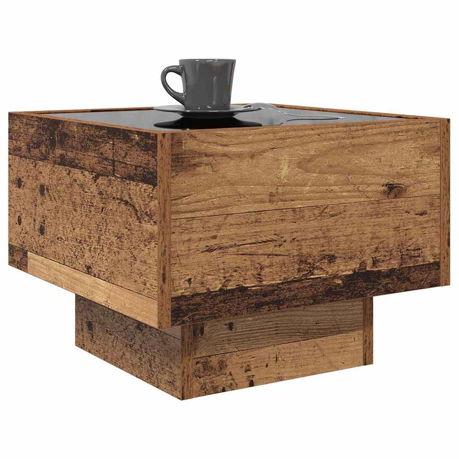 Bijzettafel Oud hout 40 x 40 x 30 cm Bewerkt hout