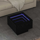 Coffee Table Black oak 40 x 40 x 30 cm Engineered wood
