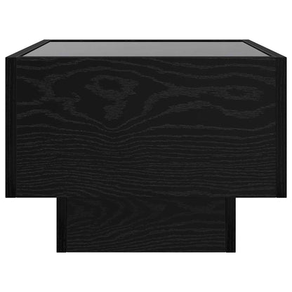 Bijzettafel Zwart eiken 40 x 40 x 30 cm Bewerkt hout