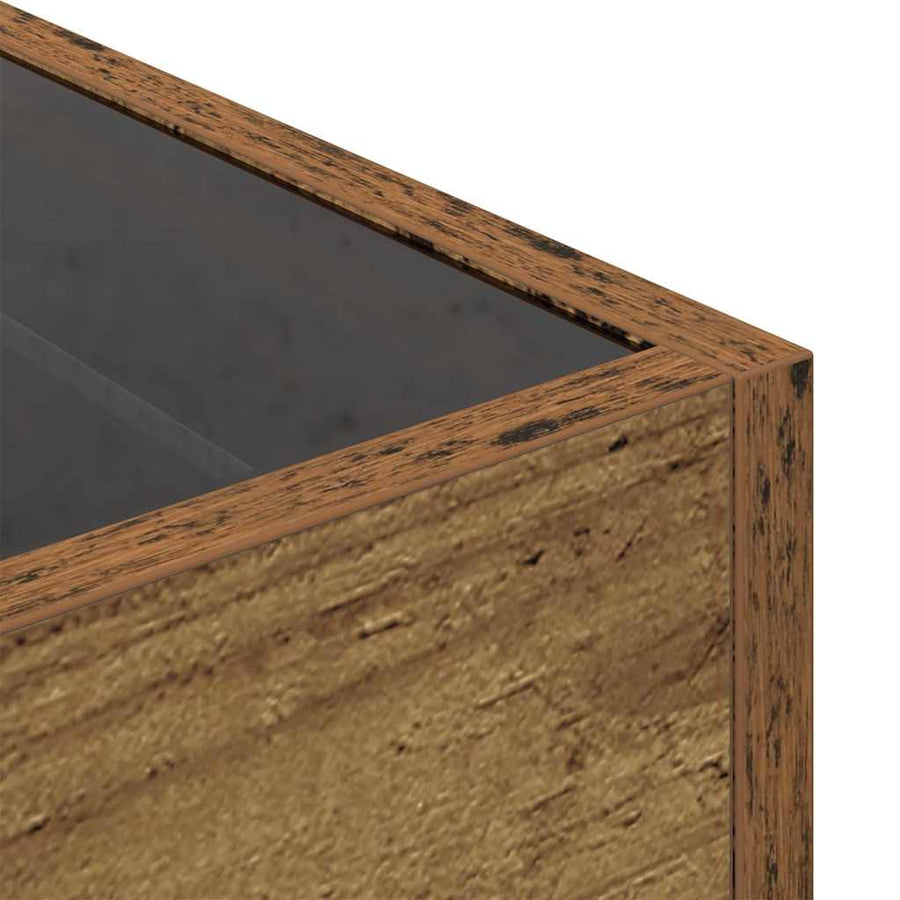 Salontafel Oud hout 50 x 50 x 30 cm Bewerkt hout