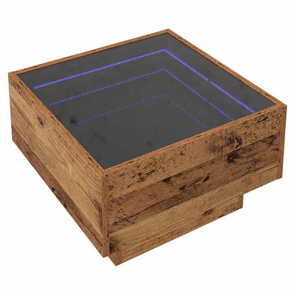Salontafel Oud hout 50 x 50 x 30 cm Bewerkt hout