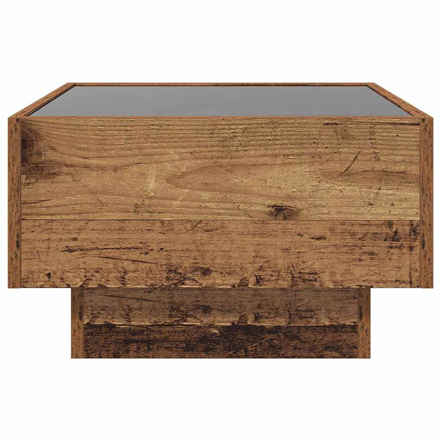 Salontafel Oud hout 50 x 50 x 30 cm Bewerkt hout