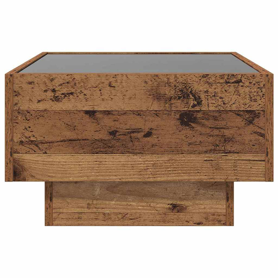 Salontafel Oud hout 50 x 50 x 30 cm Bewerkt hout