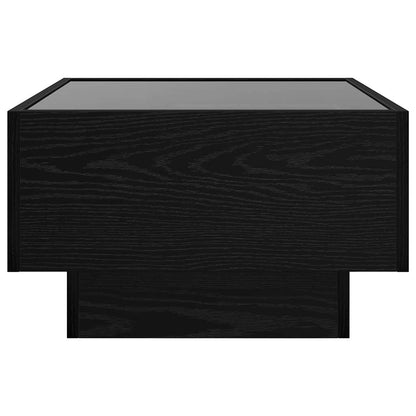 Salontafel Zwart eiken 50 x 50 x 30 cm Bewerkt hout