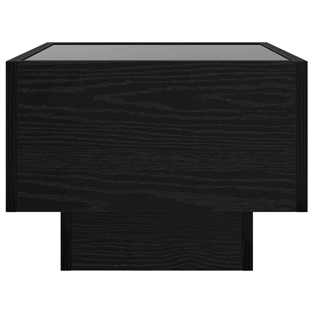 Salontafel Zwart eiken 50 x 50 x 30 cm Bewerkt hout
