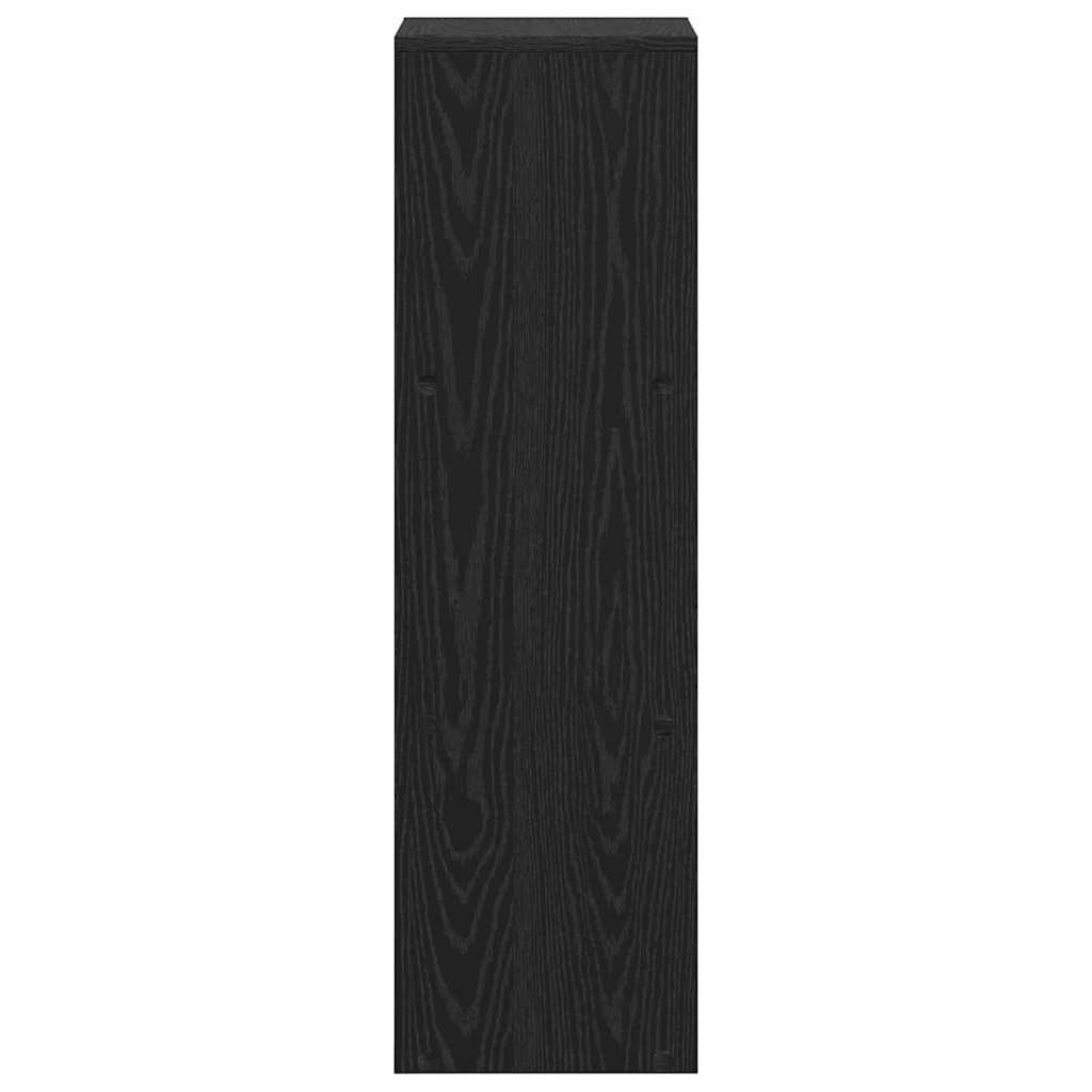 Kamerscherm Boekenkast Zwart Eiken 99 x 29 x 99 cm Bewerkt hout