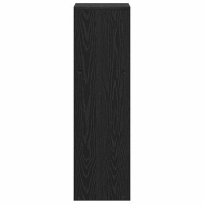 Kamerscherm Boekenkast Zwart Eiken 99 x 29 x 99 cm Bewerkt hout