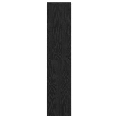 Kamerscherm Boekenkast Zwart Eiken 131,5 x 29 x 131,5 cm