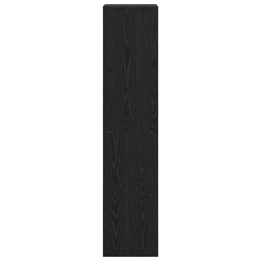 Kamerscherm Boekenkast Zwart Eiken 131,5 x 29 x 131,5 cm