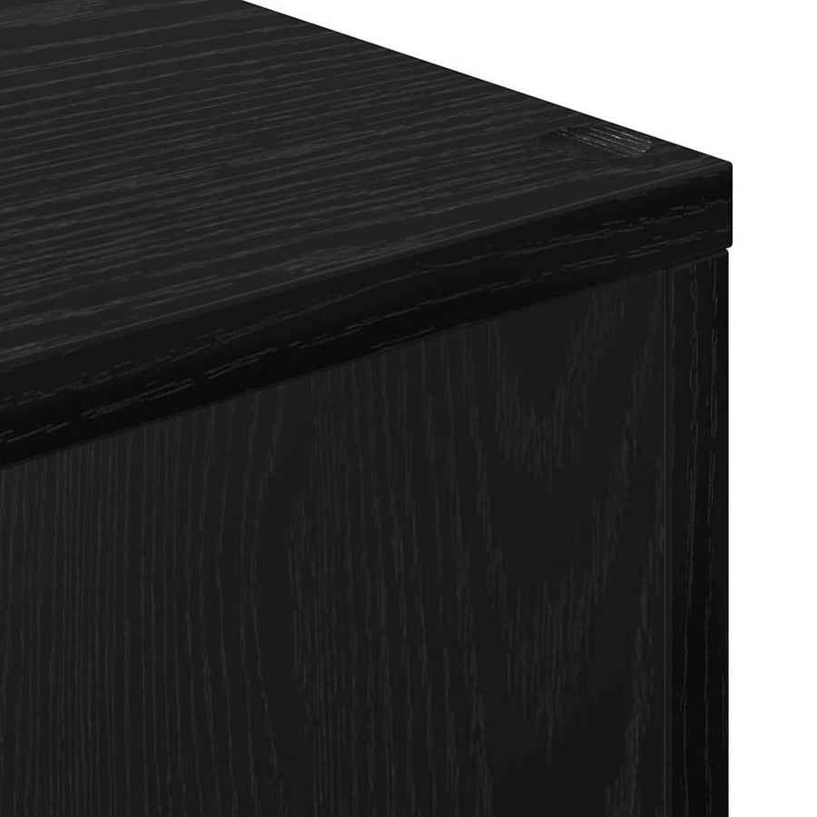 Boekenkast Zwart Eiken 69,5 x 29 x 69,5 cm Bewerkt hout