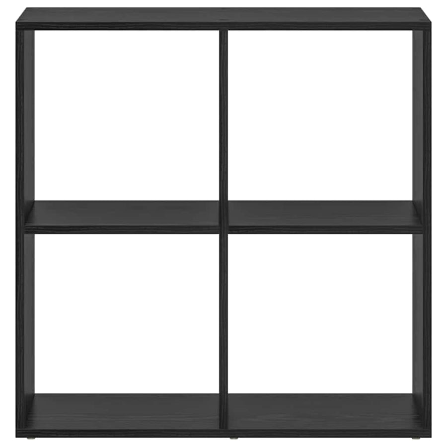 Boekenkast Zwart Eiken 69,5 x 29 x 69,5 cm Bewerkt hout