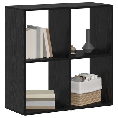 Boekenkast Zwart Eiken 69,5 x 29 x 69,5 cm Bewerkt hout