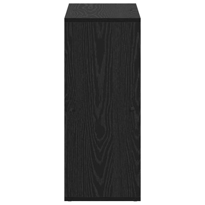 Boekenkast Zwart Eiken 69,5 x 29 x 69,5 cm Bewerkt hout