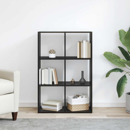 Boekenkast Zwart Eiken 69,5 x 29 x 103,5 cm Bewerkt hout