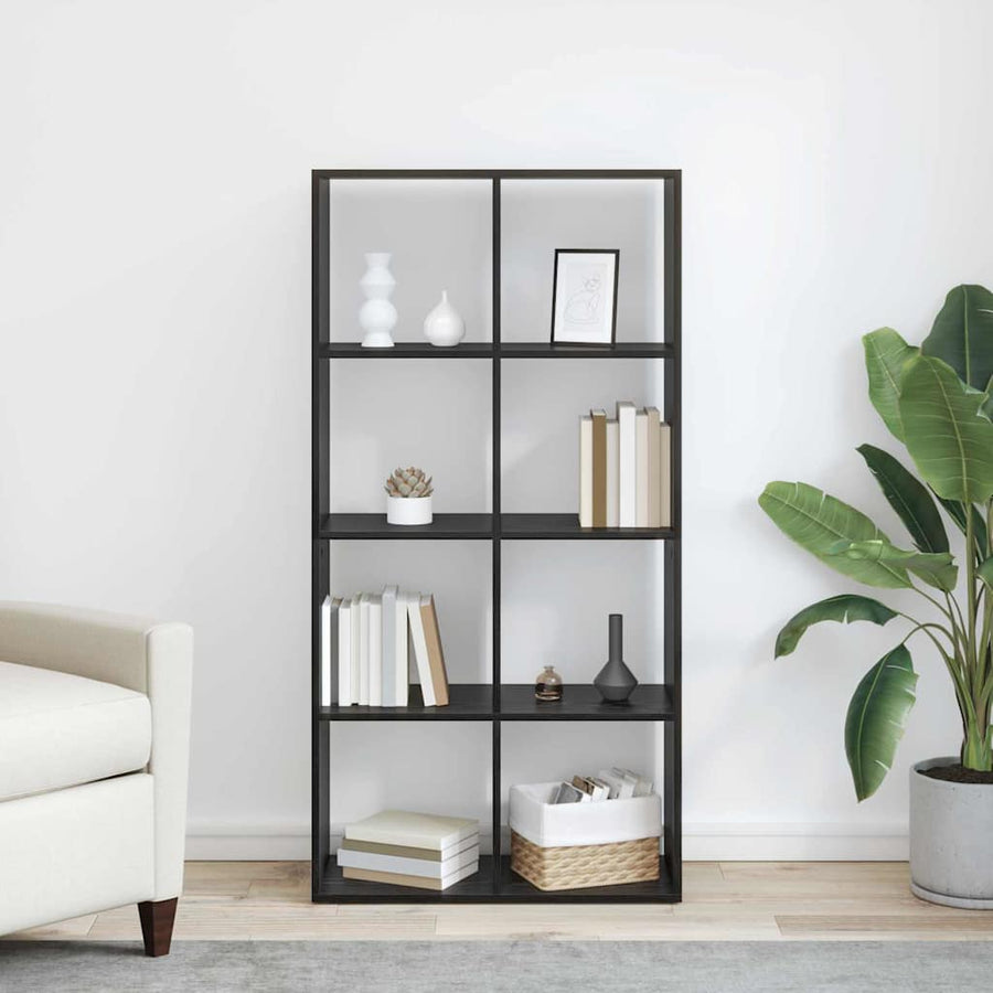 Boekenkast Zwart Eiken 69,5 x 29 x 137,5 cm Bewerkt hout