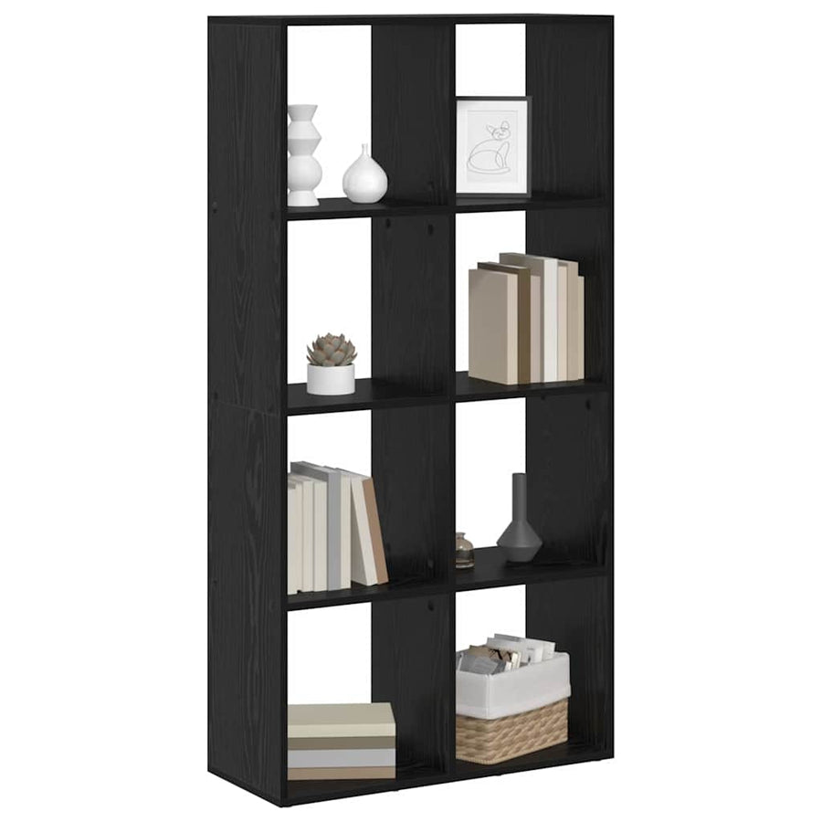 Boekenkast Zwart Eiken 69,5 x 29 x 137,5 cm Bewerkt hout