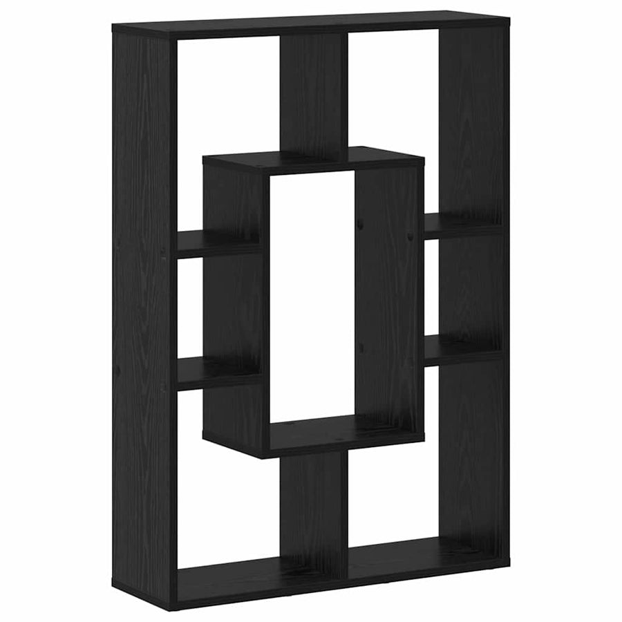 Boekenkast Zwart Eiken 63 x 20 x 90 cm Bewerkt hout