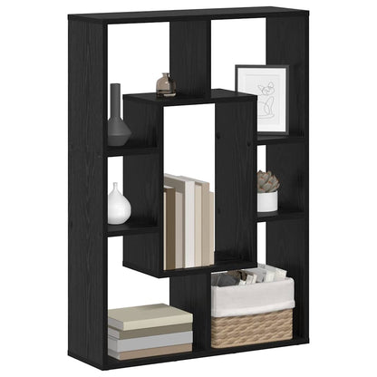 Boekenkast Zwart Eiken 63 x 20 x 90 cm Bewerkt hout