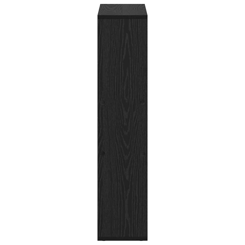 Boekenkast Zwart Eiken 63 x 20 x 90 cm Bewerkt hout