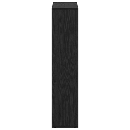 Boekenkast Zwart Eiken 63 x 20 x 90 cm Bewerkt hout