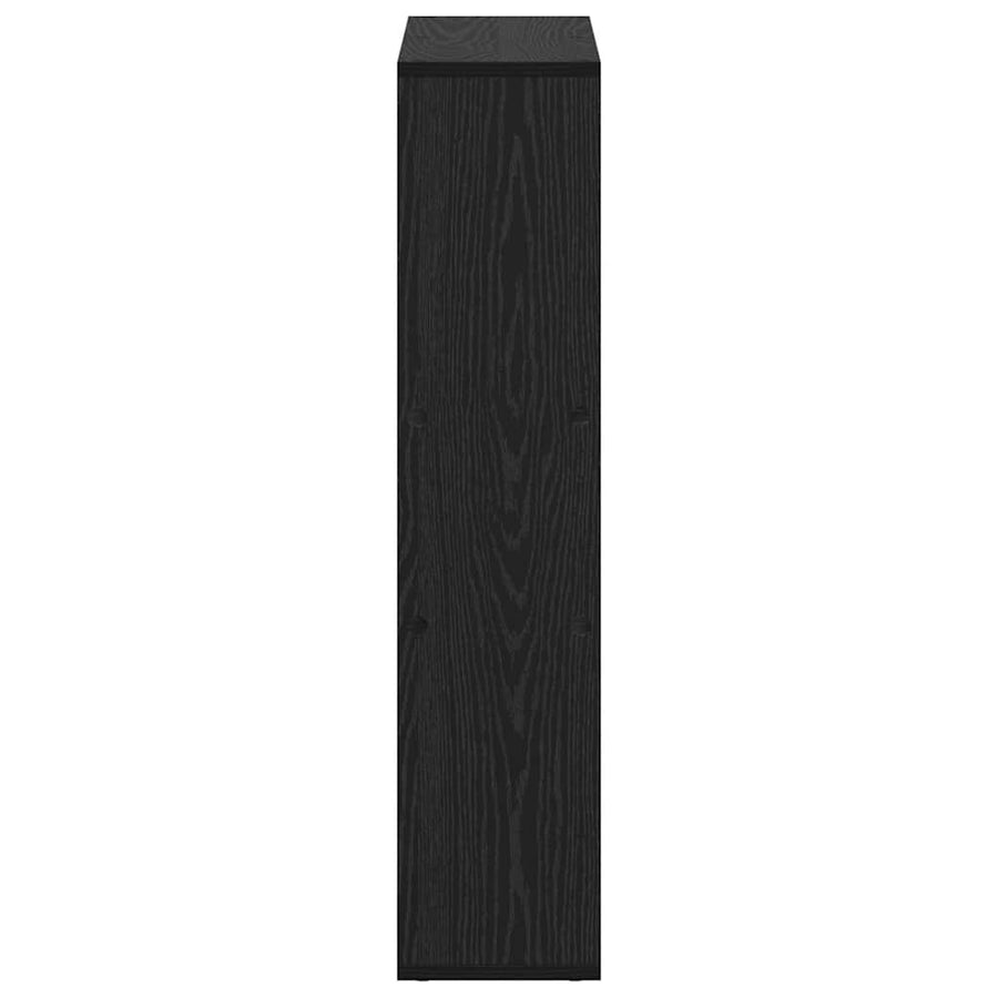 Boekenkast Zwart Eiken 63 x 20 x 90 cm Bewerkt hout