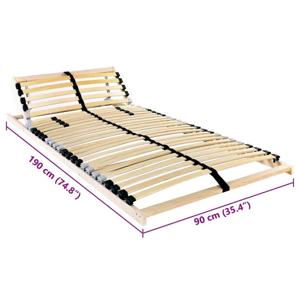 Lattenbodem Bruin 90 x 190 cm Massief beukenhout