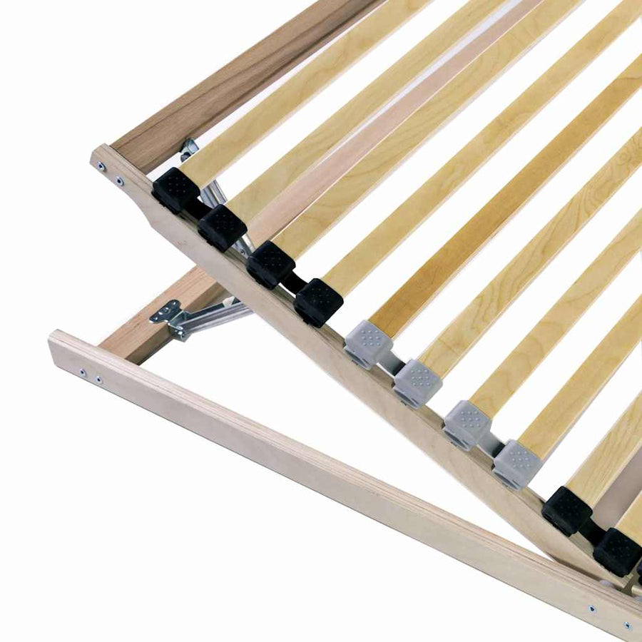 Lamelbodem Bruin en Zwart en Grijs 70 x 190 cm Hout en Metaal