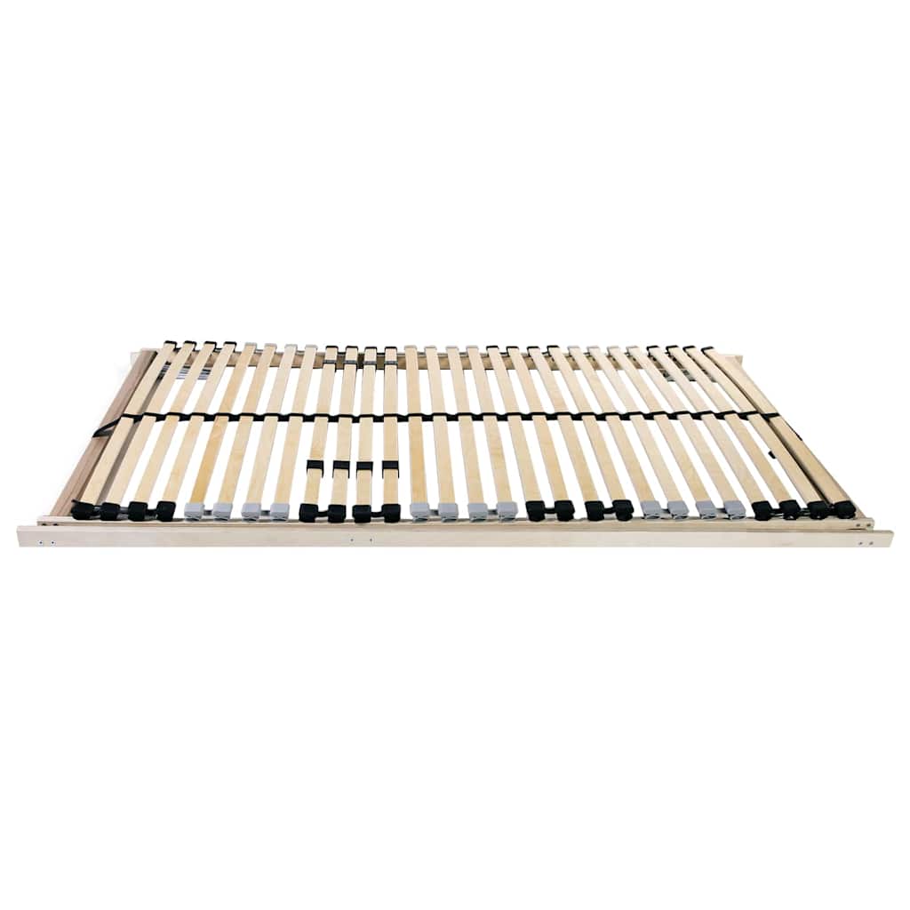 Lamelbodem Bruin en Zwart en Grijs 70 x 190 cm Hout en Metaal