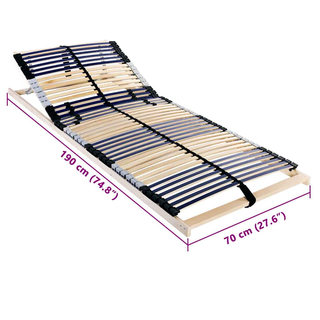 Lattenbodem Bruin 70 x 190 cm Massief beukenhout