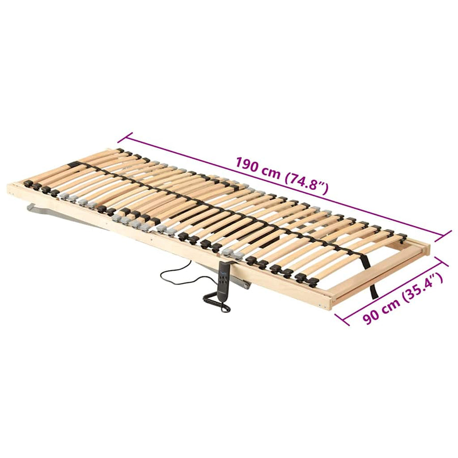 Lattenbodem Bruin 90 X 190 Cm Massief Beukenhout