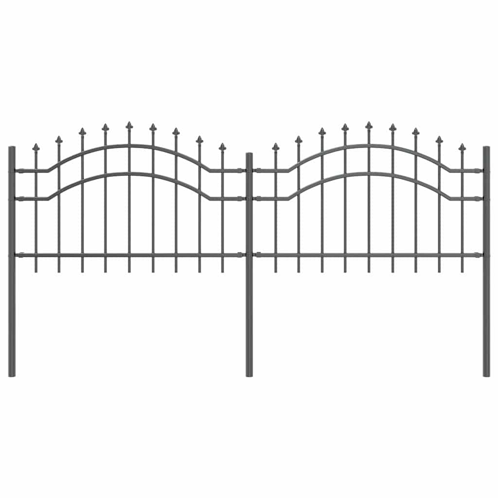 Tuin Hek Grijs 115 cm Poedergecoat staal